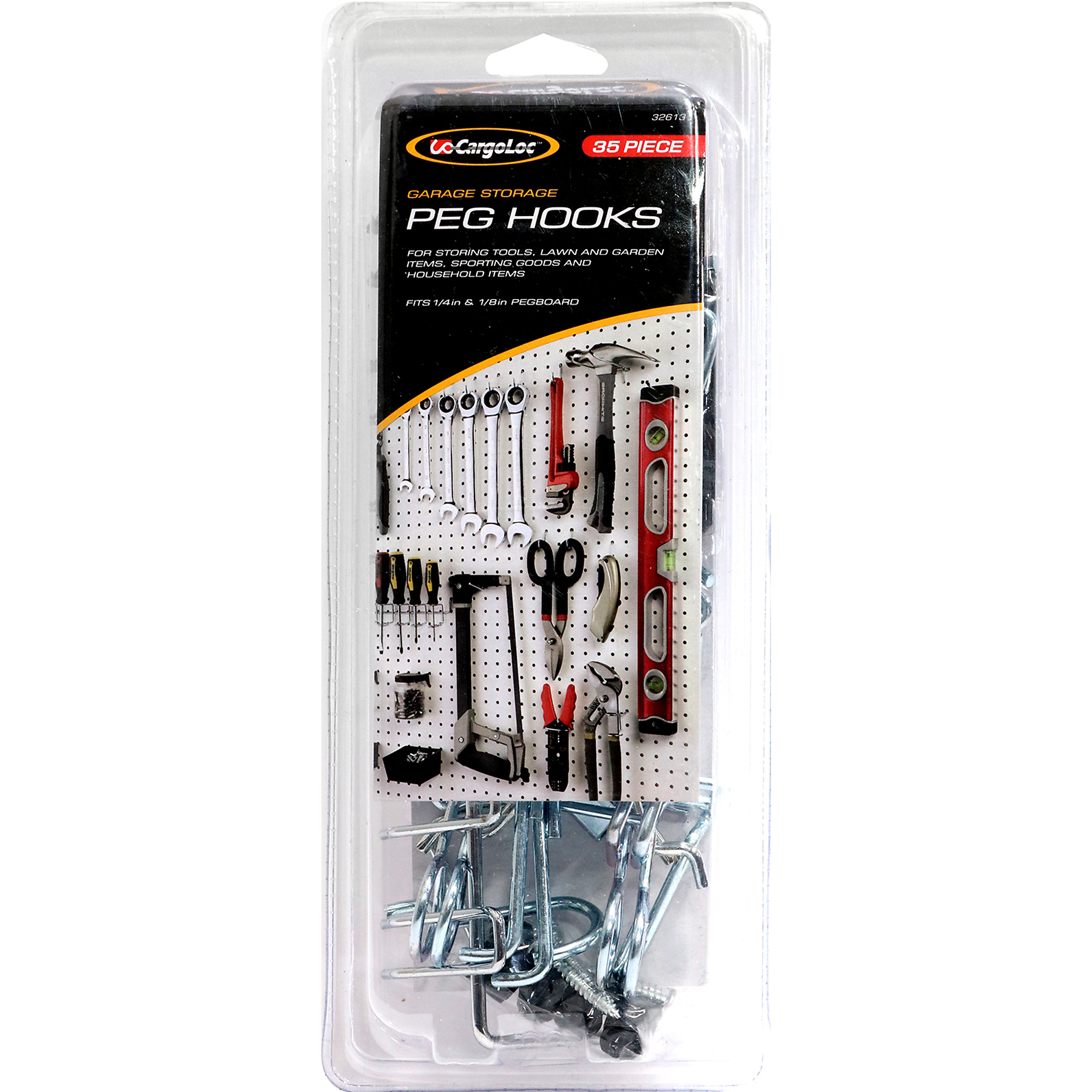 Cargoloc Peg Hook Assortment — 35 Pcs, Model# 32613